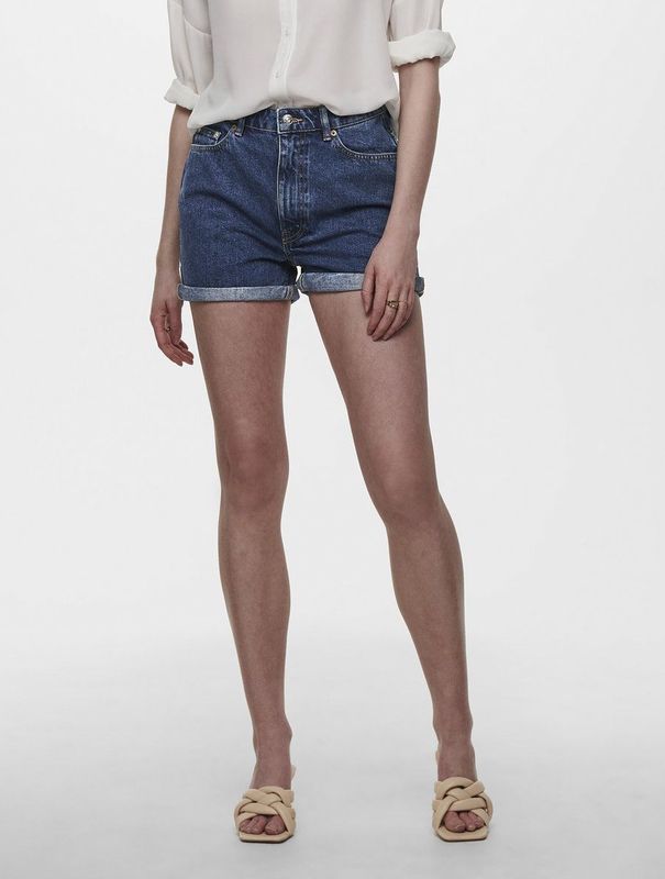 Only - Onlbay Life Hw Mom Dnm Shorts Nas - Dames - Bermuda Shorts
