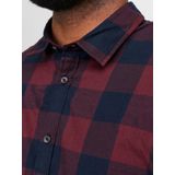 Jack & Jones - Gingham Twill - Overhemd - Blauw - 100% Katoen