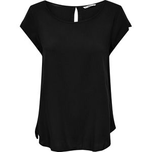 ONLY - ONLNOVA LIFE VIS TOP SOLID - Blouse - Zwart - Viscose - Korte Mouwen
