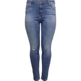 Jeans - Skinny Fit - Light Was - Hoog Taille - Open Scheuren