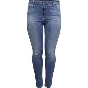 Jeans - Skinny Fit - Light Was - Hoog Taille - Open Scheuren