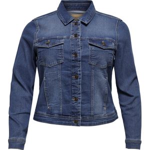 ONLY CARMAKOMA - Spijkerjas - Denim - Gespreide Kraag - Lange Mouwen