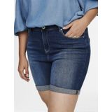ONLY CARMAKOMA - Denim Shorts - Blauw - High Waist - Skinny Fit