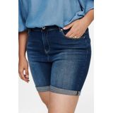 ONLY CARMAKOMA - Denim Shorts - Blauw - High Waist - Skinny Fit