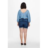 ONLY CARMAKOMA - Denim Shorts - Blauw - High Waist - Skinny Fit