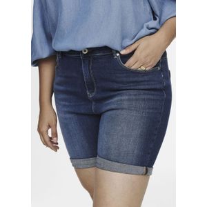 ONLY CARMAKOMA - Denim Shorts - Blauw - High Waist - Skinny Fit