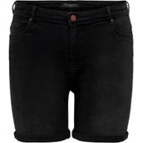 ONLY CARMAKOMA - Denim Shorts - High Waist - Skinny Fit - Blauw - Katoen