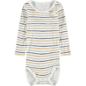 NAME IT - BABY NBMDITIM LS BODY BOX - Jongens Body - Gestreept - 95% Viscose - 5% Elastaan