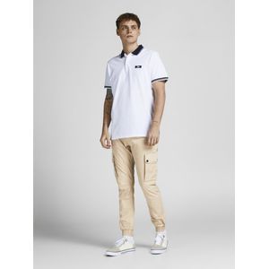 Jack & Jones - Paul Warner Cargo - Heren Broek - Beige - Katoen en Elastaan