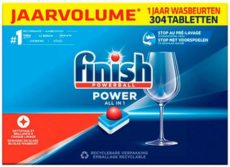 Finish - Vaatwastabletten Powerball Regular - 76 Stuks
