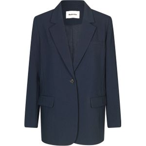 Gale - Effen Blazer met Revers Kraag en Lange Mouwen