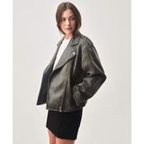 Modström - Hullamd Jas - Dames - Grijs - Leer - Regular Fit