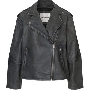 Modström - Hullamd Jas - Dames - Grijs - Leer - Regular Fit