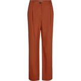 Roestbruine linnen park Pantalon - Modstrom