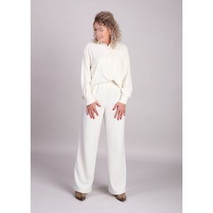 Off white boucle wide leg pantalon Karter - Modstrom