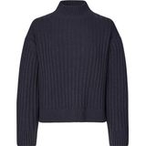 Modström - FultonMD - Rib Gebreide Trui - Donkerblauw - T-Hals