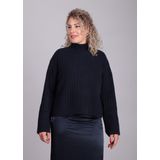 Modström - FultonMD - Rib Gebreide Trui - Donkerblauw - T-Hals