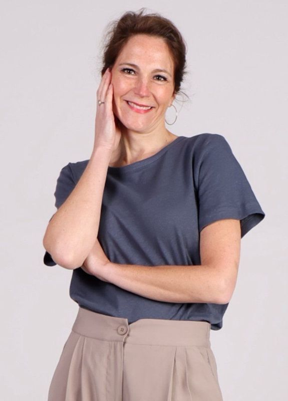 Modstrom - Holt - T-shirt - Donkerblauw - Katoen/Linnen