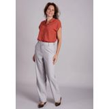 Modström - HeartMD - Pantalon - Grijs - Hoge Taille, Rechte Pijpen, Ritssluiting met Verborgen Haak- en Staafsluiting