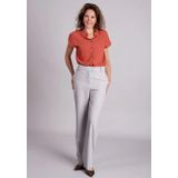 Modström - HeartMD - Pantalon - Grijs - Hoge Taille, Rechte Pijpen, Ritssluiting met Verborgen Haak- en Staafsluiting