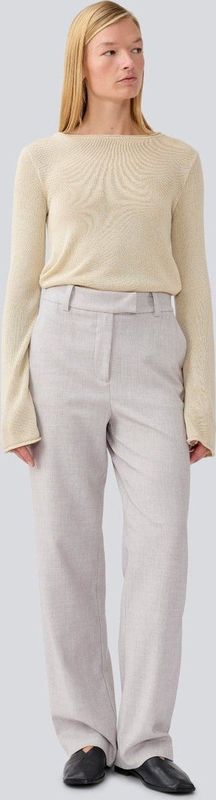 Modström - HeartMD - Pantalon - Grijs - Hoge Taille, Rechte Pijpen, Ritssluiting met Verborgen Haak- en Staafsluiting