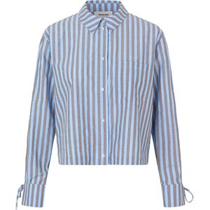 Modstrøm - Meyrickmd - Blouse - Blauw - Katoen - Normale Pasvorm
