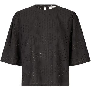 Modstrom - MisoMD Top - Zwart - Broderie Anglaise