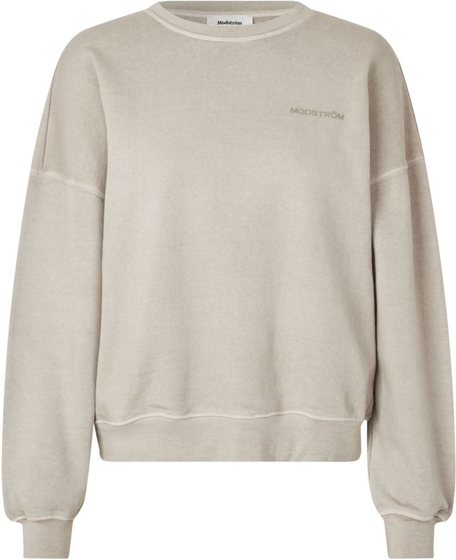Sweatshirt - Niarnmd - Effen - Sweatstof - Lange Mouw