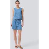 Modström - Denim Top - Lichtblauw - Damesmodel - Zonder Mouwen - 100% Katoen