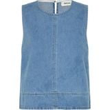 Modström - Denim Top - Lichtblauw - Damesmodel - Zonder Mouwen - 100% Katoen