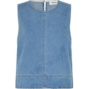 Modström - Denim Top - Lichtblauw - Damesmodel - Zonder Mouwen - 100% Katoen