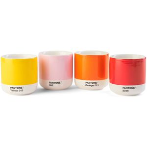 Cortado Thermo Cup, Mix van 4, (geel, rood, oranje, l. roze)