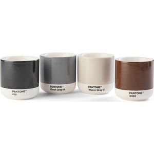 PANTONE THERMO CUP MIX SET OF 4 (in giftbox) - Warm gray, Cool Gray, Brown, Black