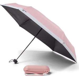 Pantone Umbrella Travel foldable in Box with keychainstrap, Light Pink