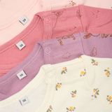 Pippi - Ao-printed - Bodystockings - Zacht - 100% Katoen, 4-Pack