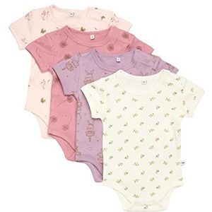 Pippi Ao-printed 4 Pack Short Sleeve Body Roze 18 Months