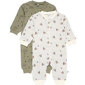 pippi Nightsuit - Zipper (2 stuks) pyjamaset uniseks baby, Deep Lichen Green