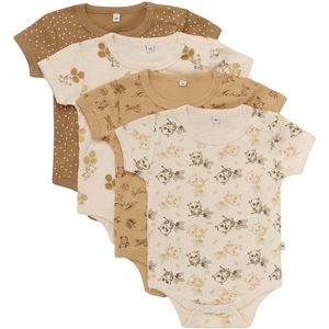 PIPPI Body SS AO-printed - Rompertjes - TRUE - 100% Katoen - 4 Stuks