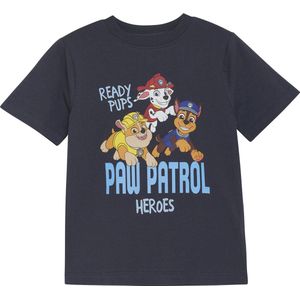 Minymo Jongens-T-shirt met korte mouwen en Paw Patrol-opdruk voor en achter, Blue Nights.