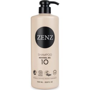 ZENZ - Organic Menthol No. 10 - Shampoo - 1000 ml - Voor Vet Haar