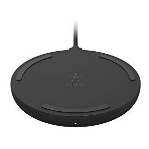 Belkin WIA001vfBK BoostCharge 10W inductielader (Qi-gecertificeerd, draadloze snellader voor iPhone, Samsung, Google enz.), zwart