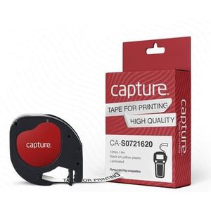 DYMO - LetraTag - Tape - 12 mm - Zwart/Geel