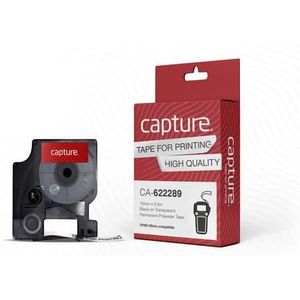 Capture - Etiketteringstape - Zwart - 12mm x 5,5m
