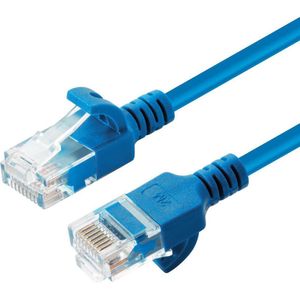Microconnect V-UTP6A003B-SLIM netwerkkabel Blauw 0,3 m Cat6a U/UTP (UTP)