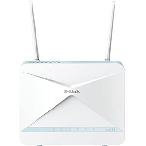 D-Link G416/E EAGLE PRO AI AX1500 4G+ Smart Router met 4G+ LTE Cat 6 Download Tot 300Mbps, Wi-Fi 6, AI Wi-Fi/Traffic Optimiser, Gigabit Poorten, WPA3, Wi-Fi Mesh support, Simlock vrij.