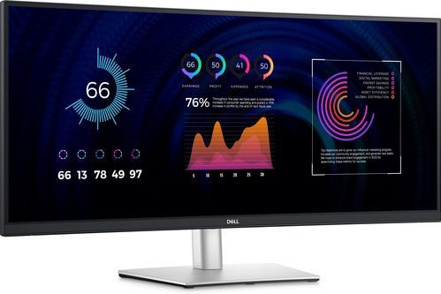 DELL P Series P3424WE computer monitor 86,7 cm (34.1") 3440 x 1440 Pixels 4K Ultra HD LCD Zwart