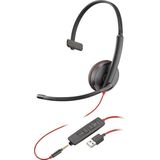 Poly - Blackwire 3215 - USB-A Headset - Zwart - Kunststof
