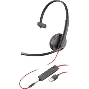 Poly - Blackwire 3215 - USB-A Headset - Zwart - Kunststof