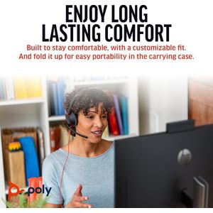 Poly Blackwire 5210 Monaural USB-C Headset +3.5mm Plug +USB-C/A Adapter Bedraad Hoofdband Kantoor/callcenter USB Type-C Zwart