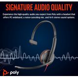 Poly Blackwire 3210 Monaural USB-C Headset +USB-C/A Adapter Bedraad Hoofdband Kantoor/callcenter USB Type-C Zwart